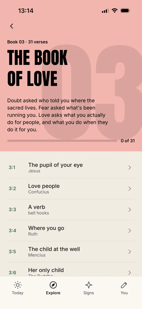 Gospel of You, The Book of Love, with 31 verses from Jesus, Confucius, bell hooks and more