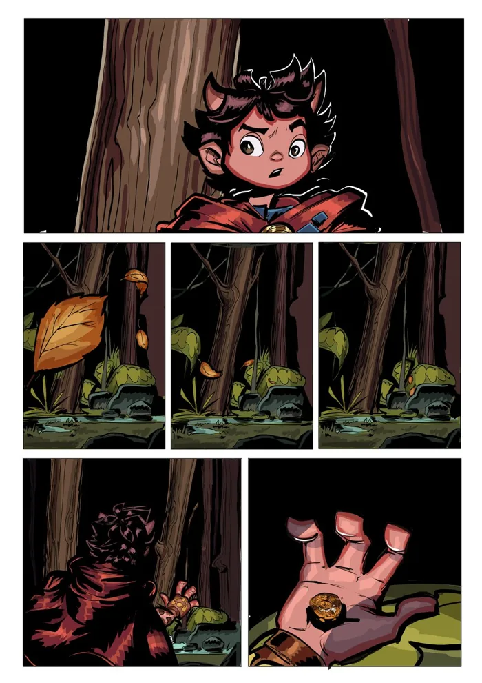 An inside comic page from Kith9 Book 1